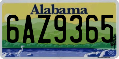 AL license plate 6AZ9365