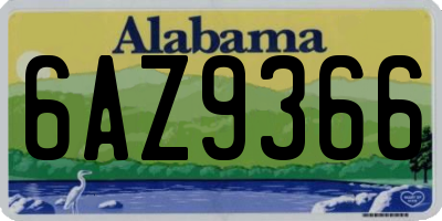 AL license plate 6AZ9366