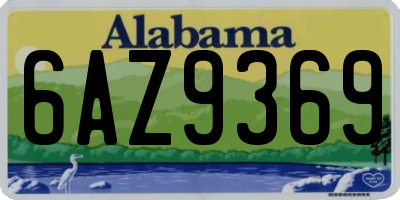 AL license plate 6AZ9369
