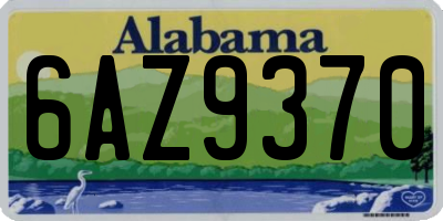AL license plate 6AZ9370
