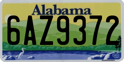 AL license plate 6AZ9372