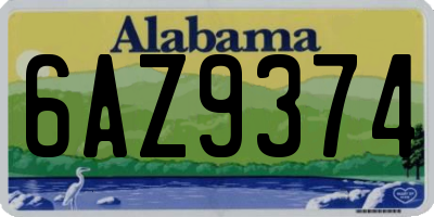 AL license plate 6AZ9374