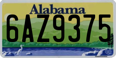 AL license plate 6AZ9375