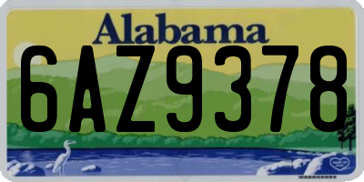 AL license plate 6AZ9378