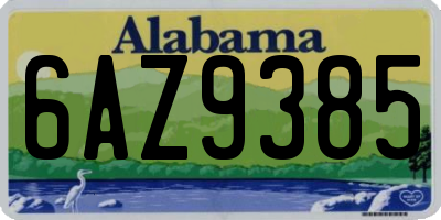 AL license plate 6AZ9385