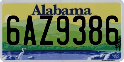 AL license plate 6AZ9386