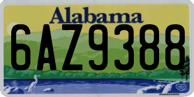 AL license plate 6AZ9388
