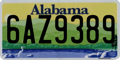 AL license plate 6AZ9389