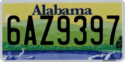 AL license plate 6AZ9397