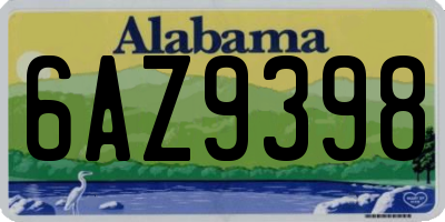 AL license plate 6AZ9398