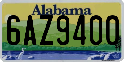 AL license plate 6AZ9400