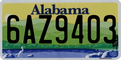 AL license plate 6AZ9403