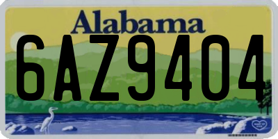 AL license plate 6AZ9404