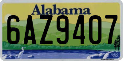AL license plate 6AZ9407
