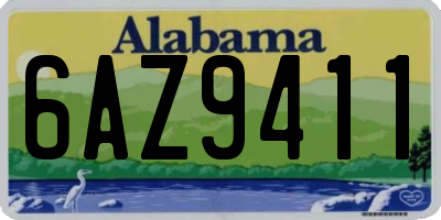 AL license plate 6AZ9411