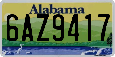 AL license plate 6AZ9417