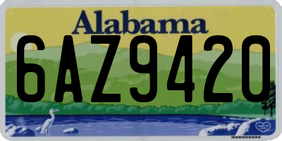 AL license plate 6AZ9420