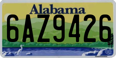 AL license plate 6AZ9426