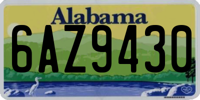 AL license plate 6AZ9430