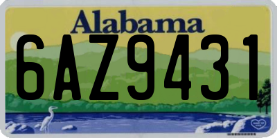 AL license plate 6AZ9431