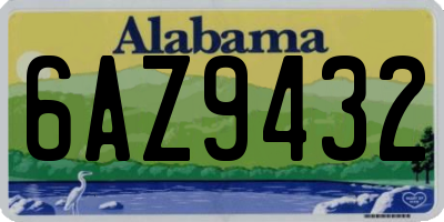 AL license plate 6AZ9432