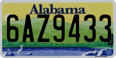 AL license plate 6AZ9433