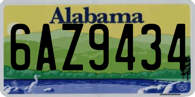 AL license plate 6AZ9434