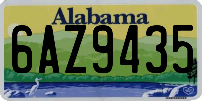 AL license plate 6AZ9435