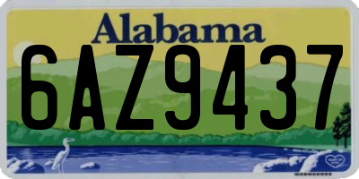 AL license plate 6AZ9437