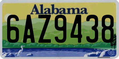 AL license plate 6AZ9438
