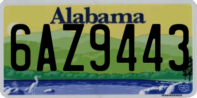 AL license plate 6AZ9443