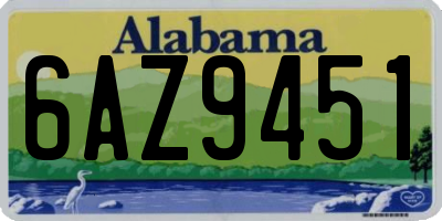 AL license plate 6AZ9451