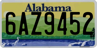 AL license plate 6AZ9452