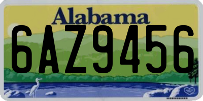 AL license plate 6AZ9456