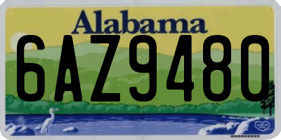 AL license plate 6AZ9480