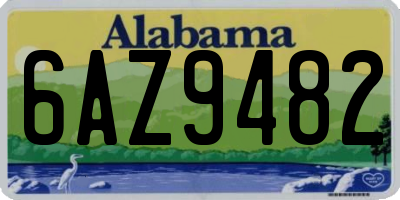 AL license plate 6AZ9482