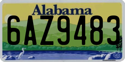 AL license plate 6AZ9483
