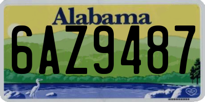 AL license plate 6AZ9487