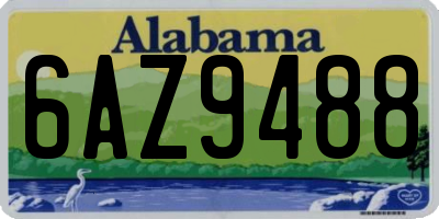 AL license plate 6AZ9488