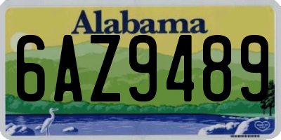 AL license plate 6AZ9489