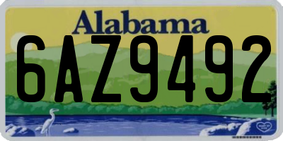 AL license plate 6AZ9492