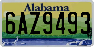 AL license plate 6AZ9493