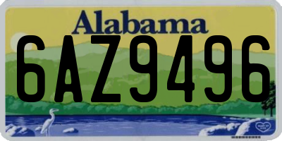 AL license plate 6AZ9496