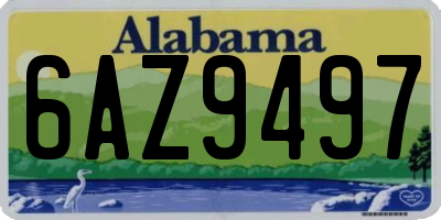 AL license plate 6AZ9497