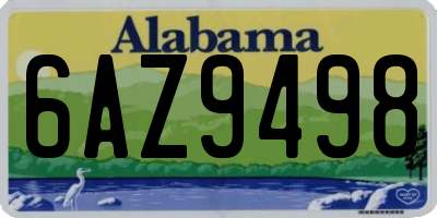 AL license plate 6AZ9498