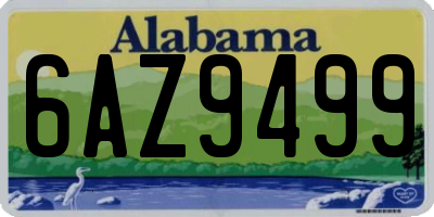 AL license plate 6AZ9499