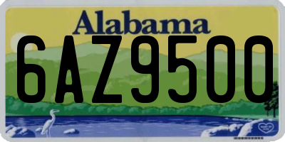 AL license plate 6AZ9500
