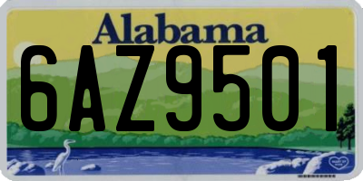 AL license plate 6AZ9501
