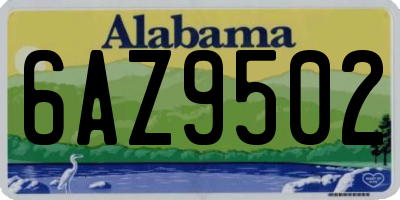 AL license plate 6AZ9502