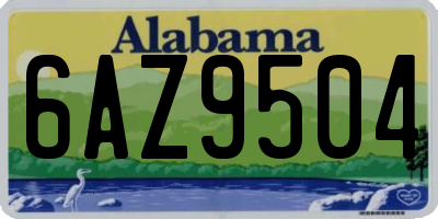 AL license plate 6AZ9504